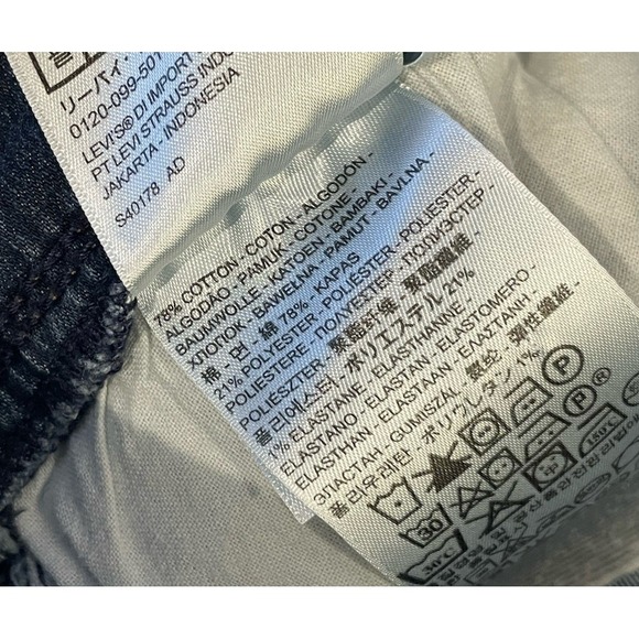 Levis Shaping Jeggings Womens 10 30W Stretch Pull On Blue Jeans Leggings Red Tab - Picture 5 of 9